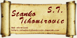 Stanko Tihomirović vizit kartica